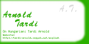 arnold tardi business card